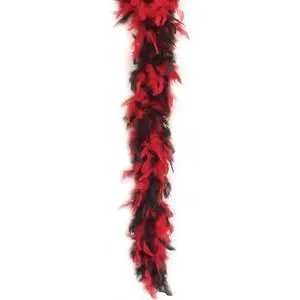 72" Red And Black Boa