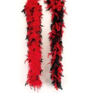 72" Red And Black Boa