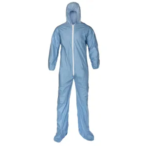 7414B-4XL Lakeland 7414B Pyrolon® Coverall, 4X-Large, Light Blue/White, Hooded