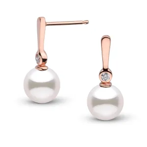 7.5-8.0 mm Akoya Pearl and Diamond Aspire Collection Earrings