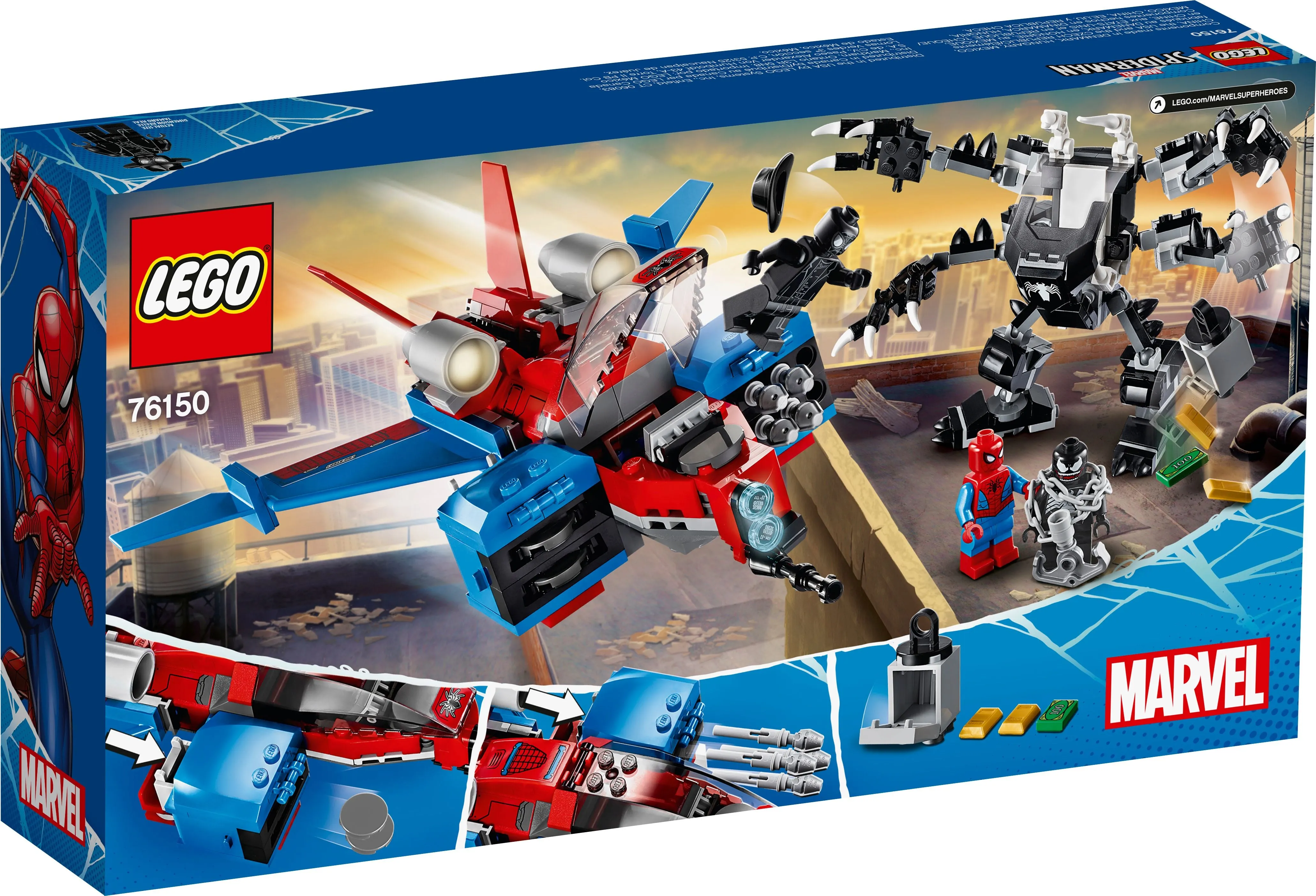 76150 LEGO® Marvel Super Heroes Spiderjet vs. Venom Mech