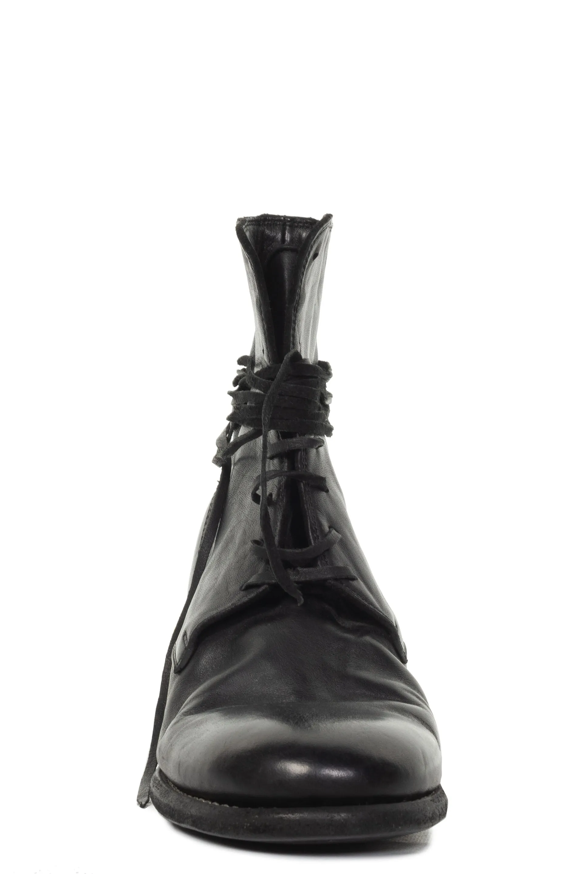 795 Horse Laced Up Boots Black