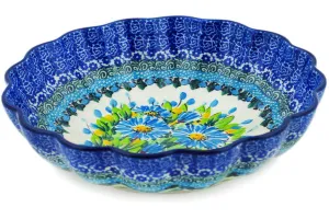 7" Scalloped Bowl - Bouquet Azul