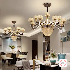 8 4 Heads Luxury Crystal Chandelier