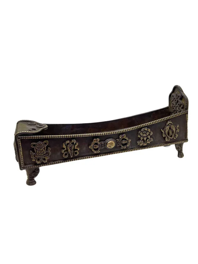 8 Auspicious Symbols Brass Incense Burner