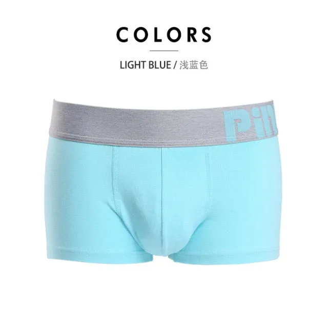 8 Colors Mens Popular Plus Size Underwear Breathable Cotton Spandex Underpants Panties Solid Man Shorts Boxers Trunks