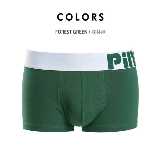 8 Colors Mens Popular Plus Size Underwear Breathable Cotton Spandex Underpants Panties Solid Man Shorts Boxers Trunks