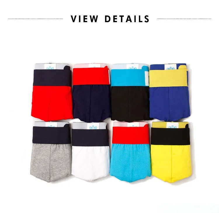 8 Colors Mens Popular Plus Size Underwear Breathable Cotton Spandex Underpants Panties Solid Man Shorts Boxers Trunks