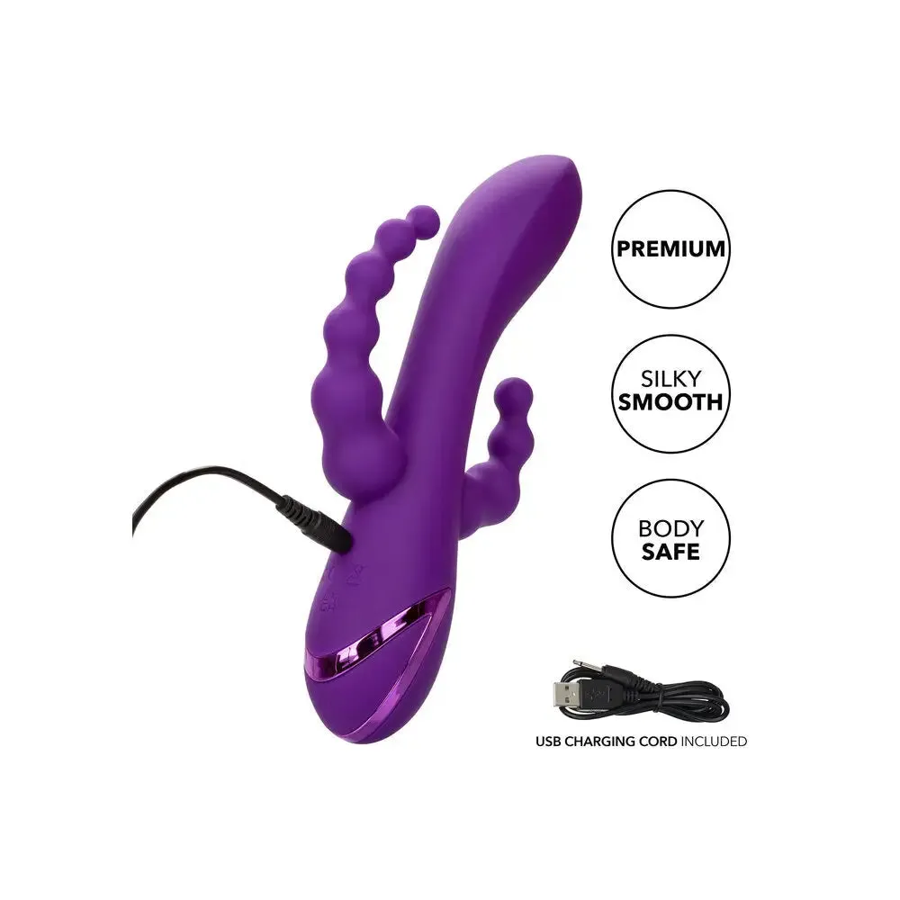 8-inch California Exotic Silicone Purple Rechargeable G-spot Vibrator