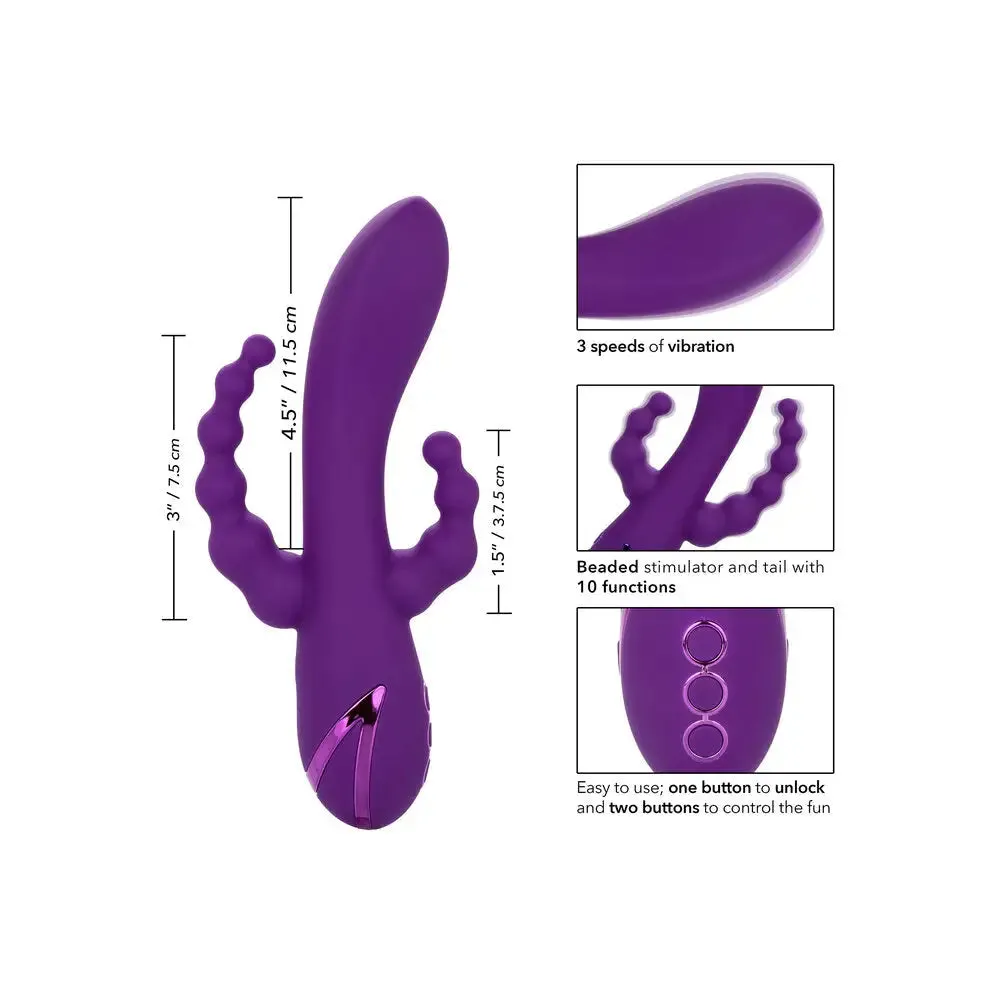 8-inch California Exotic Silicone Purple Rechargeable G-spot Vibrator