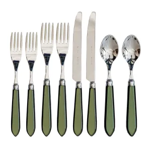 8 Piece Cutlery Set Green