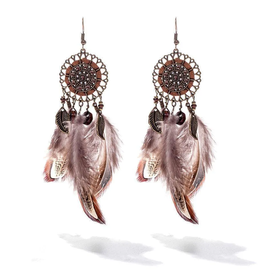 8 Styles, Bohemian feather Earring