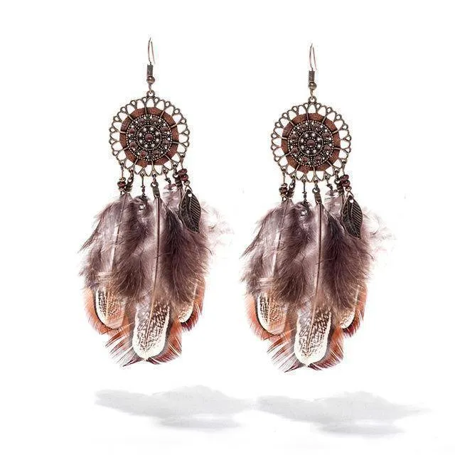 8 Styles, Bohemian feather Earring