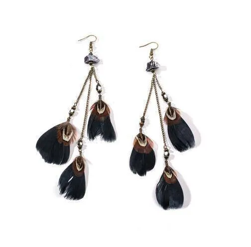 8 Styles, Bohemian feather Earring