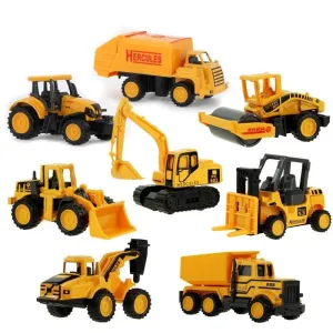 8 Styles Mini Engineering Car Tractor Toy Dump Truck Model Classic Toy Alloy Car Children Toys Engineering Vehicle