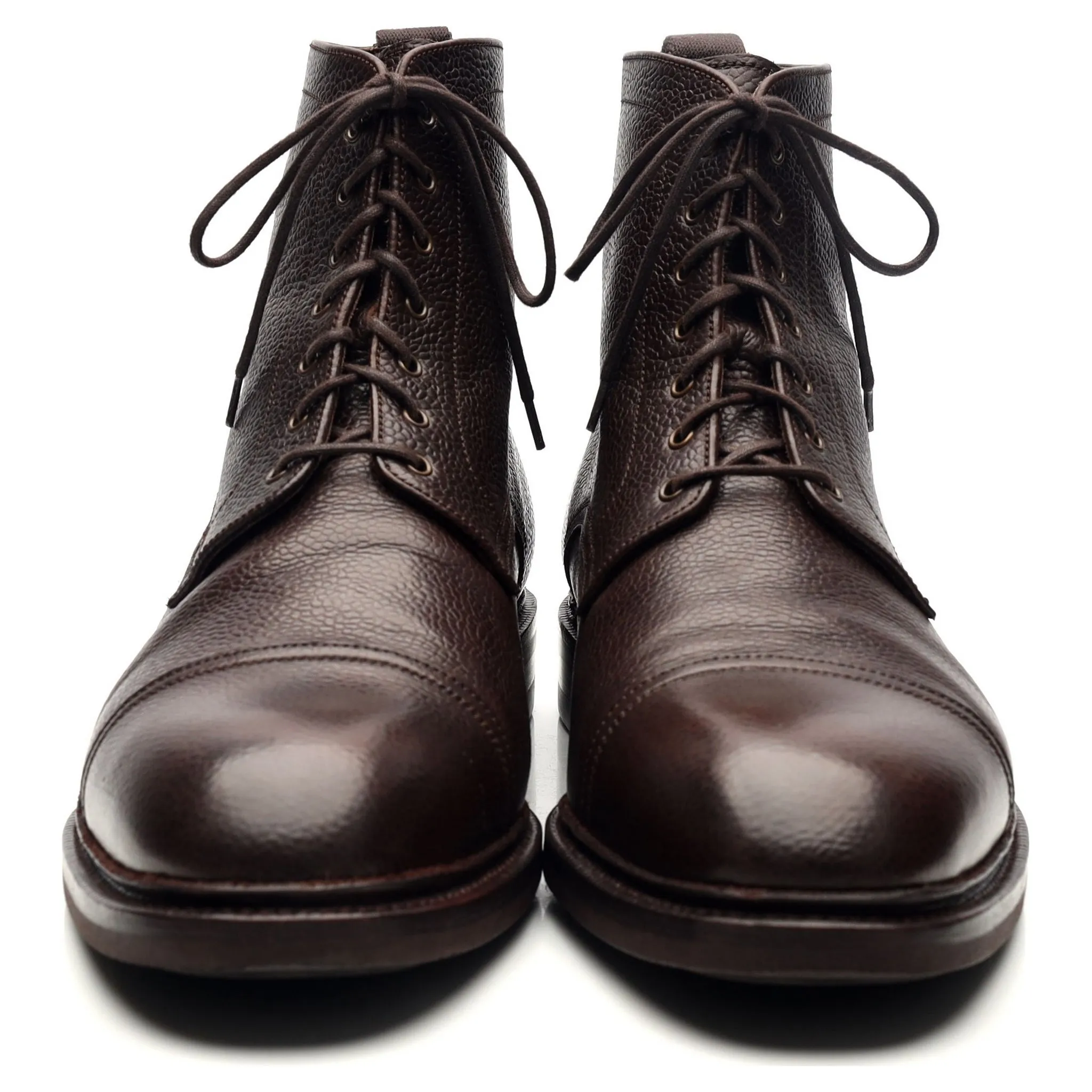 '80179' Dark Brown Leather Boots UK 11 EE