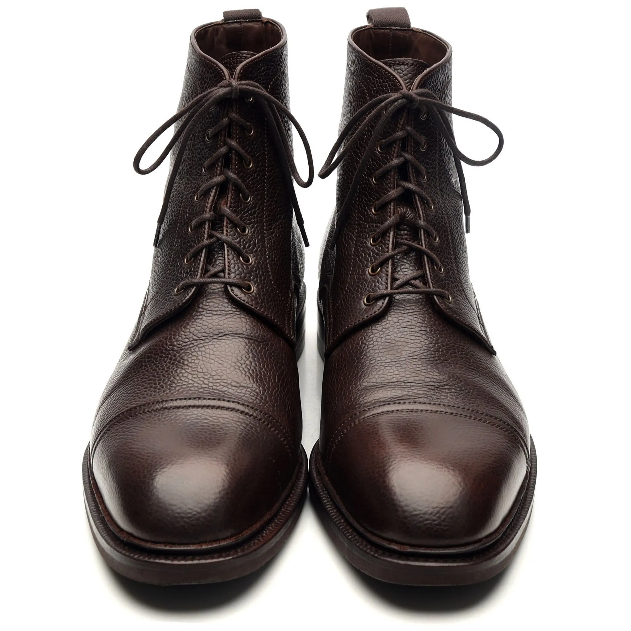 '80179' Dark Brown Leather Boots UK 11 EE