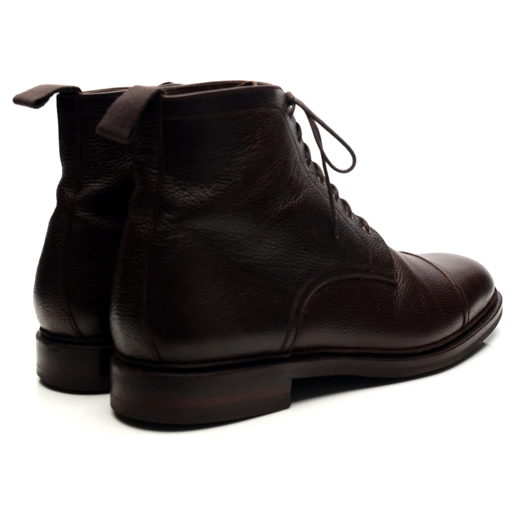 '80179' Dark Brown Leather Boots UK 11 EE