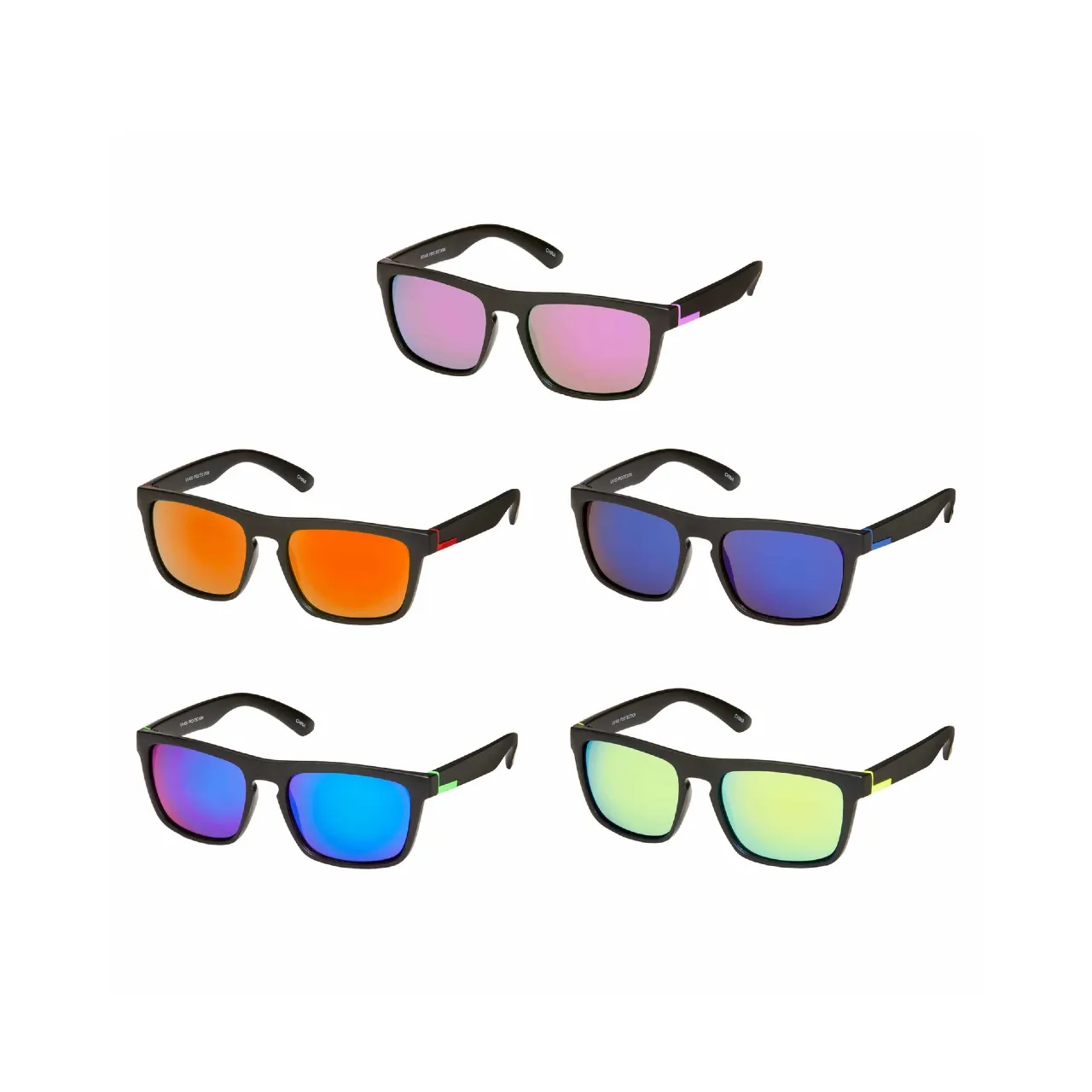 805 Wrap Color Lens Sunglasses - Adult