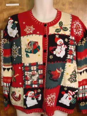 80s Patchwork Bad Christmas Sweater