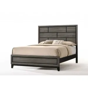 86" X 79" X 56" Weathered Gray Eastern King Bed