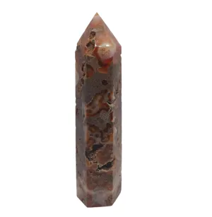 88G Red Moss Agate Crystal Tower