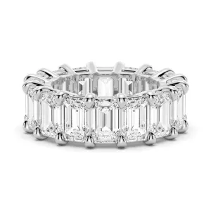 8.9 CT. Prong-Set Emerald-Cut Moissanite Eternity Wedding Band