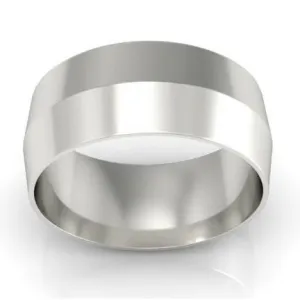 8mm Platinum Wedding Ring Knife Edge