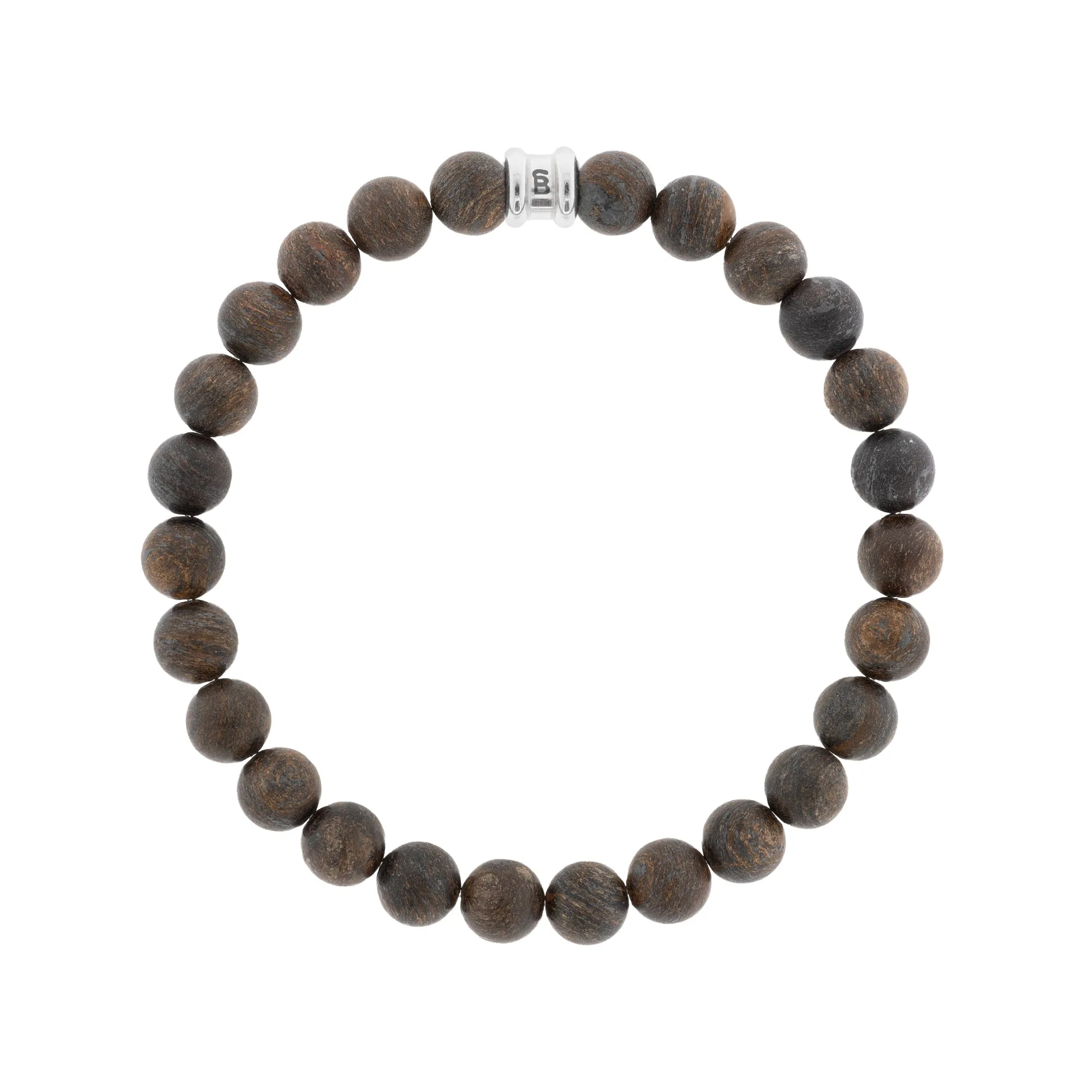 8mm Round Gemstone Bracelet Matt Bronzite SBB/011M