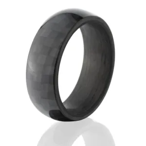 8mm Solid Carbon Fiber Rings w/ High Polish Finish