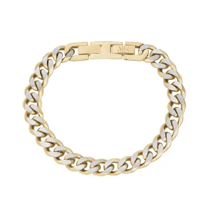 8mm Two Tone Cuban Link Bracelet