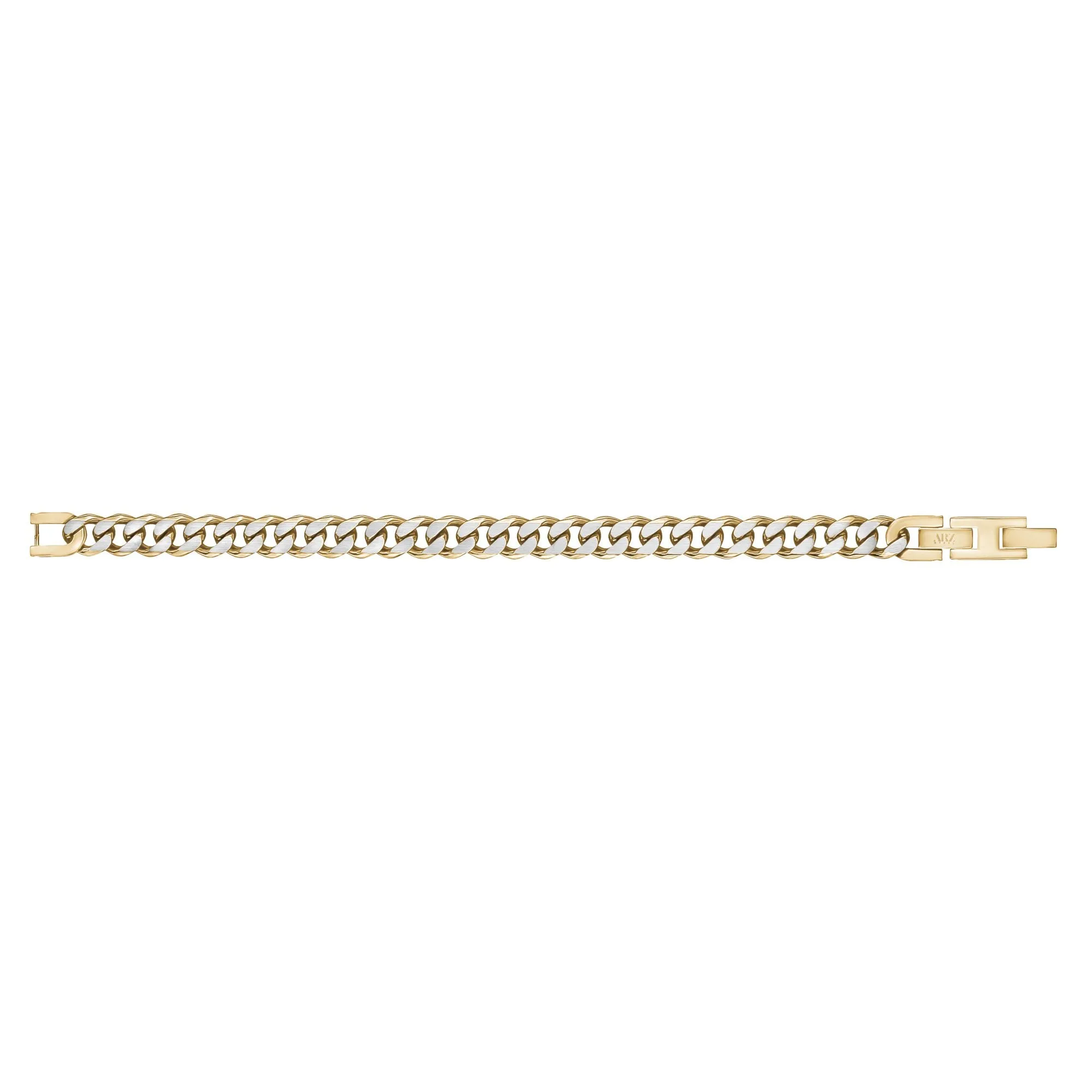 8mm Two Tone Cuban Link Bracelet