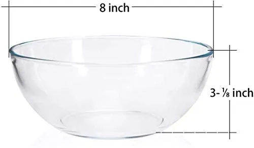 8" Round Bowl - Clear 50oz 70.5g