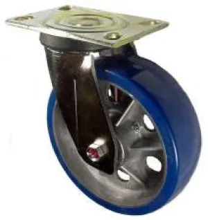 8" x 2-1/2" Polyurethane on Aluminum Wheel HS Swivel Caster - 1,750 Lbs Capacity