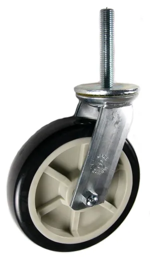 8" x 2" Polyurethane Wheel Swivel Caster with 3/4" Threaded Stem - 1,200 Lbs Capacity