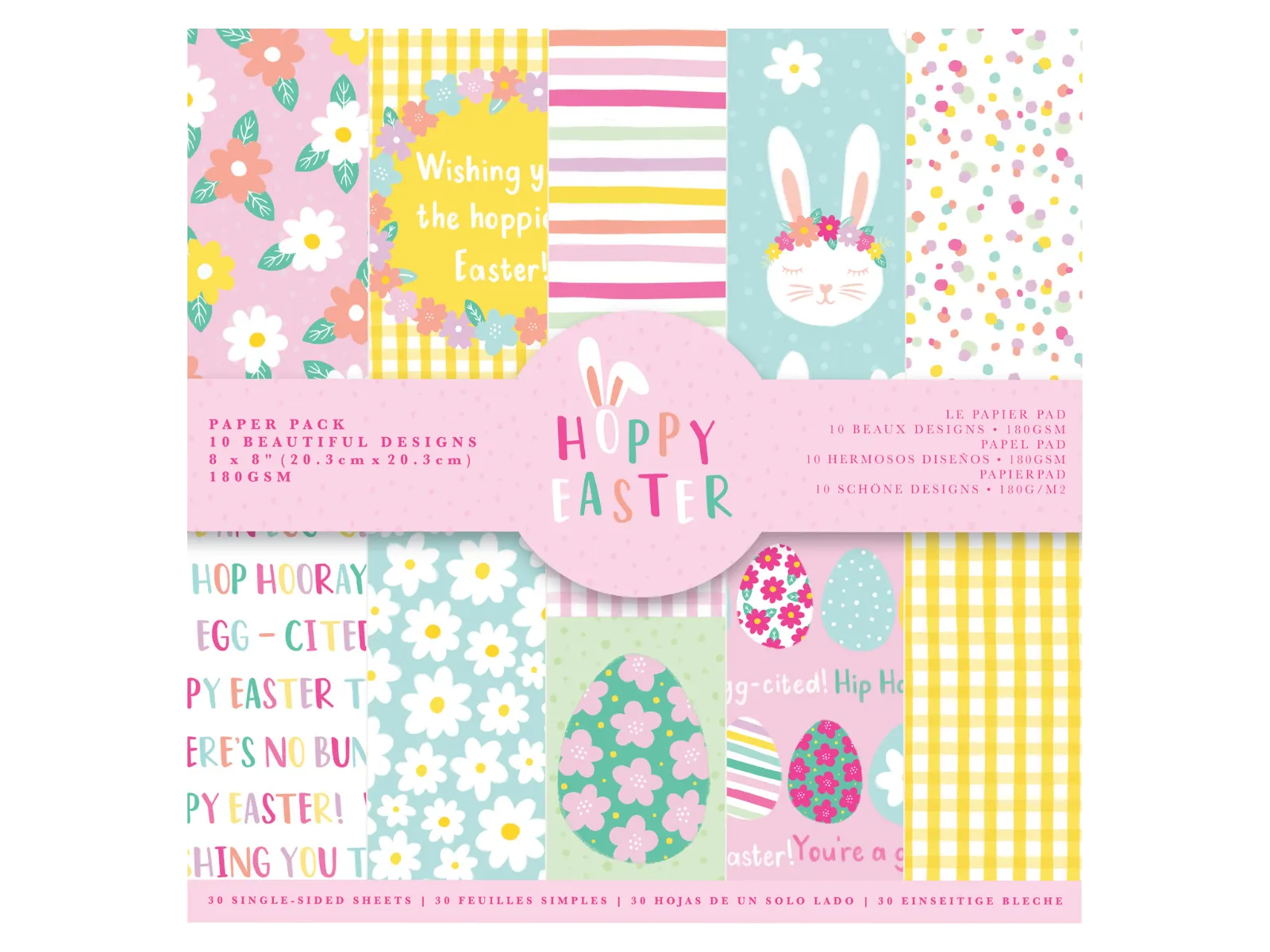 8x8" Paper Pack - Hoppy Easter- 30pk - Violet Studios