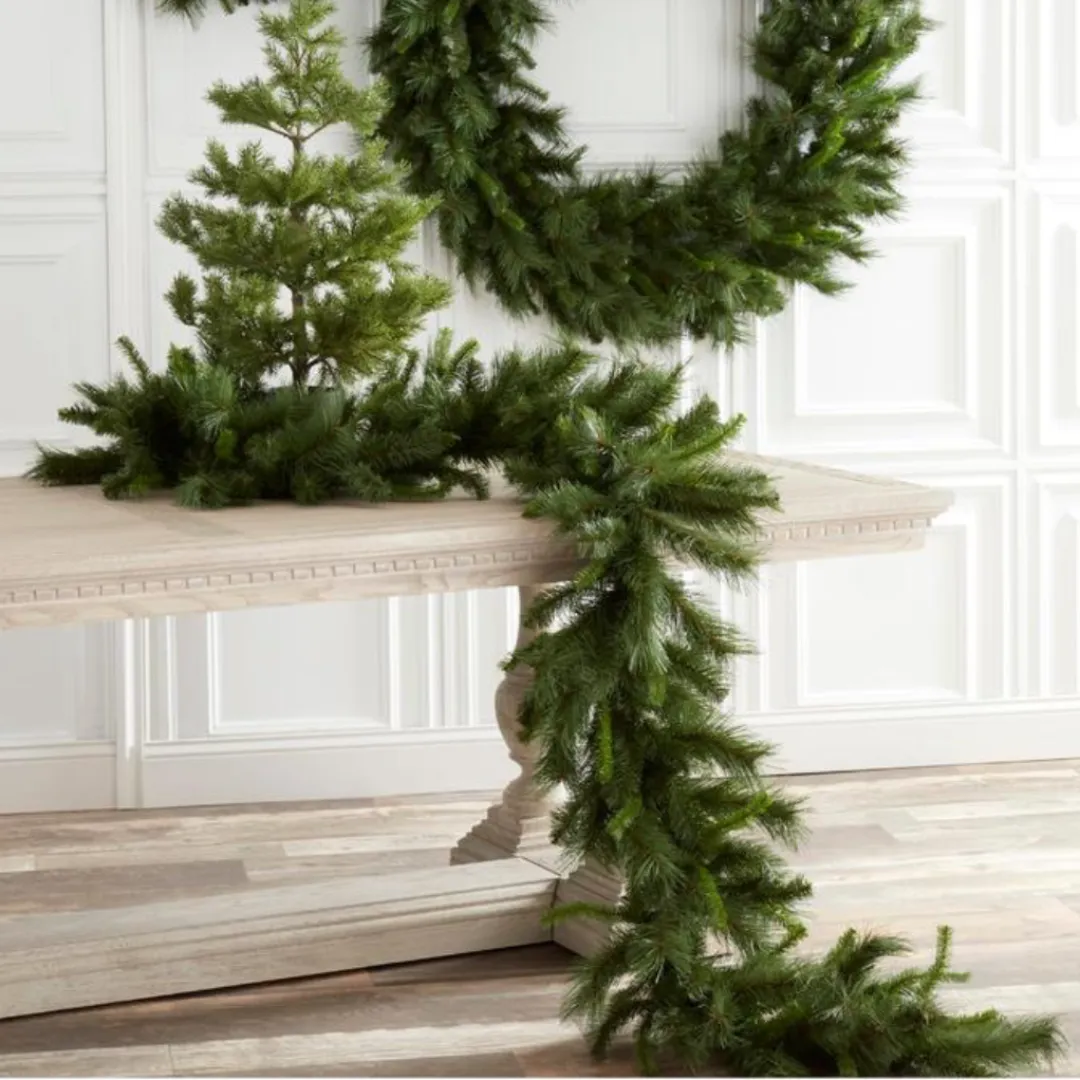 9 Foot Full Mixed Pine Garland