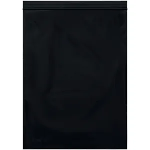 9 x 12" - 2 Mil Black Reclosable Poly Bags