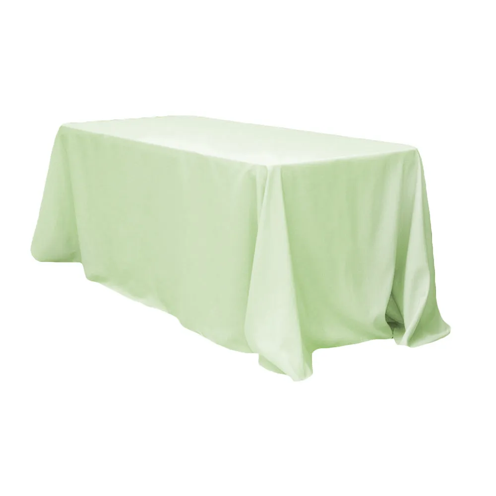 90"x132" Rectangular Oblong Polyester Tablecloth - Sage Green