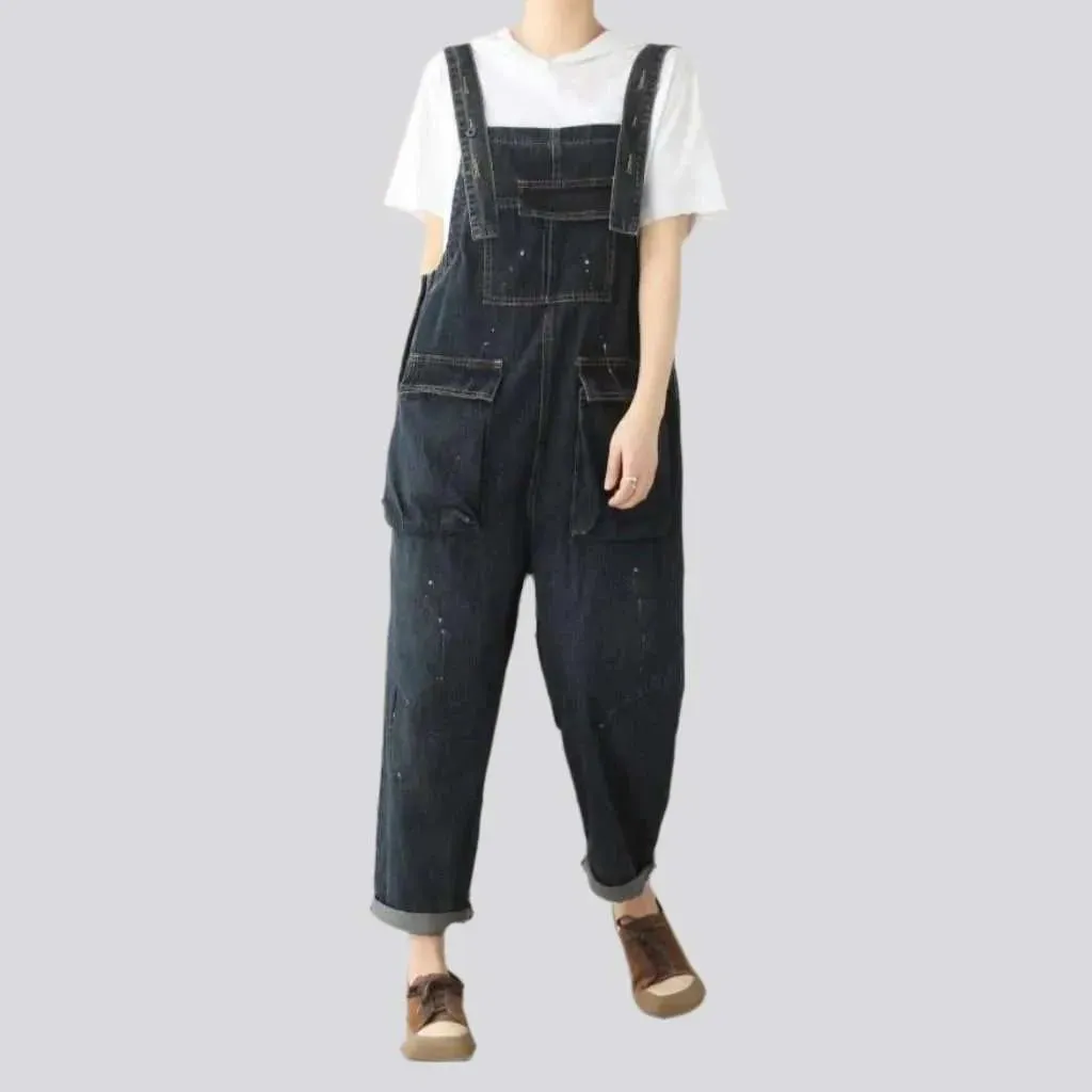 90s baggy denim dungaree for ladies