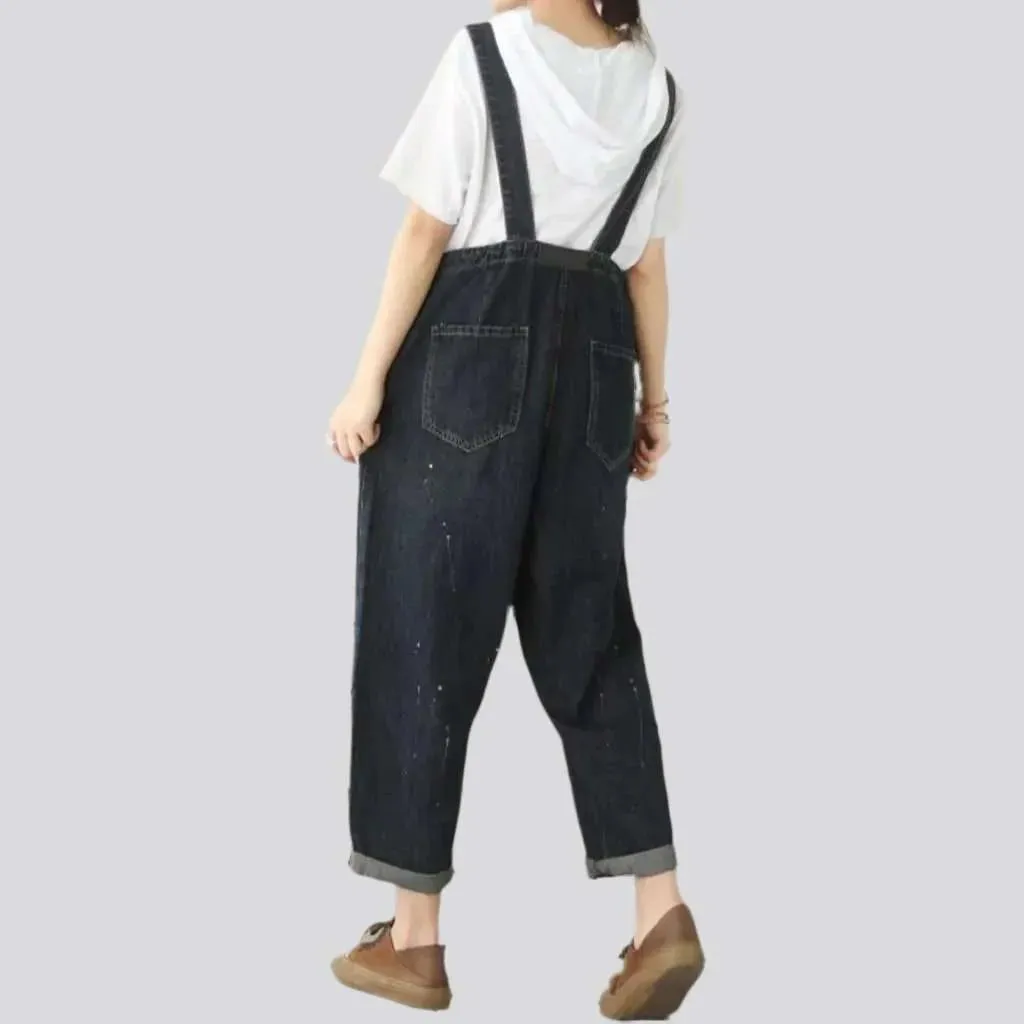 90s baggy denim dungaree for ladies