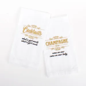 90's Embroidered Bar Towel Set