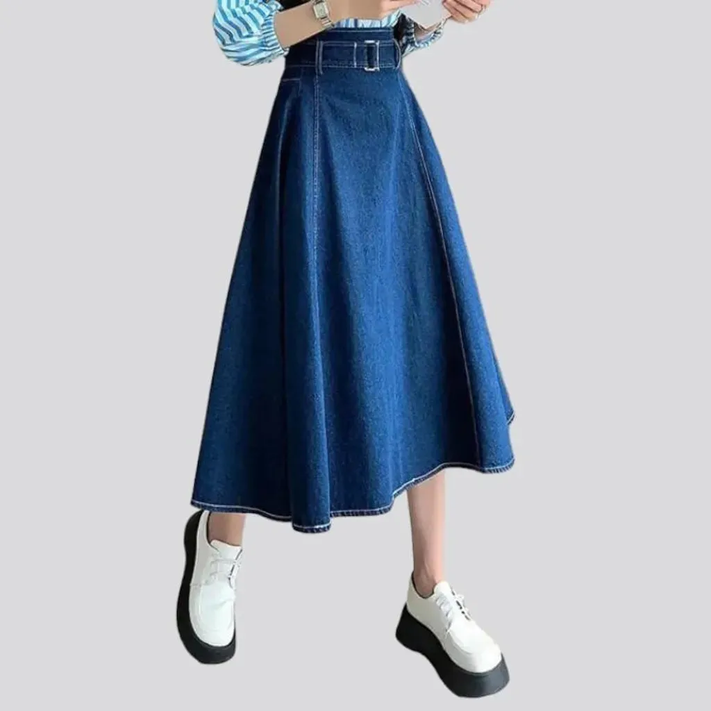 90s medium-wash women's jeans skirt