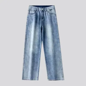 90s style light vintage baggy men's jeans