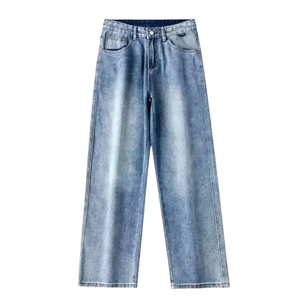 90s style light vintage baggy men's jeans