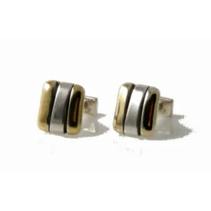 .925 STERLING SILVER WHIMSICAL STRIPE CUFFLINKS