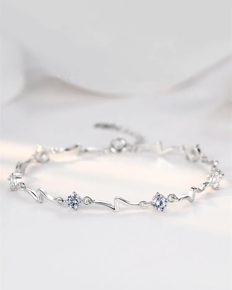 925 Sterling Silver Zirconia Bracelets