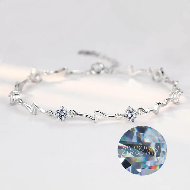 925 Sterling Silver Zirconia Bracelets