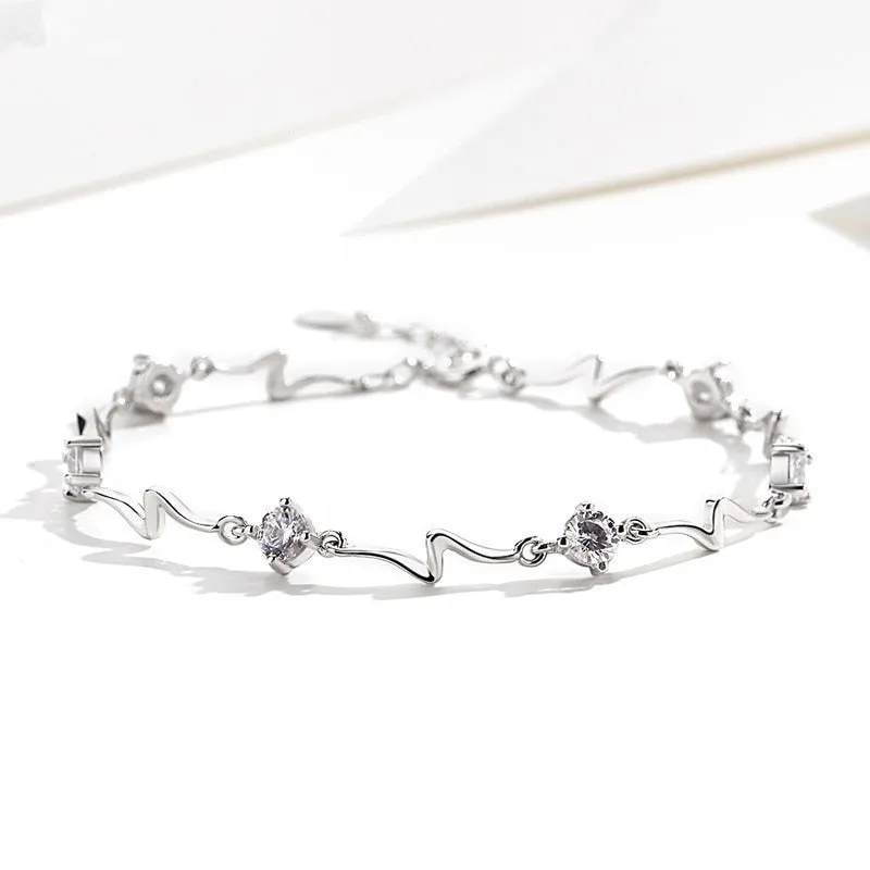 925 Sterling Silver Zirconia Bracelets