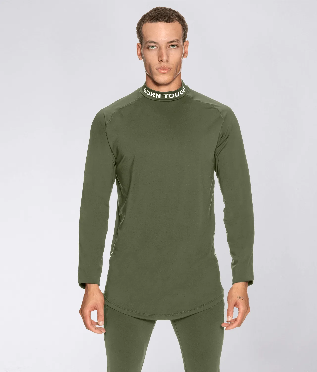 9400 . Momentum Regular-Fit Base Layer Shirt - Military Green